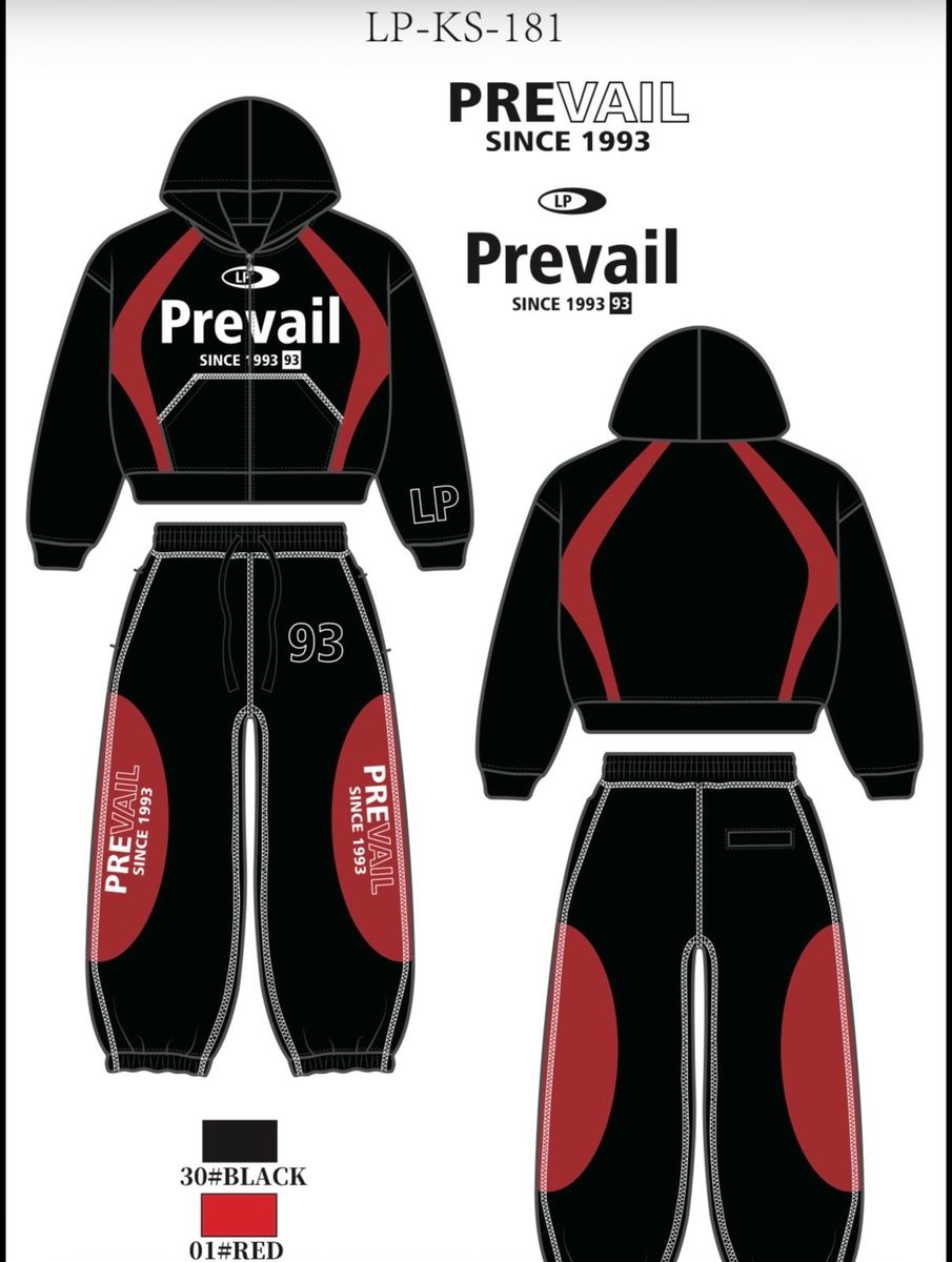 Legends Prevail Since 93 Sweatsuit - Blk/Red (181)