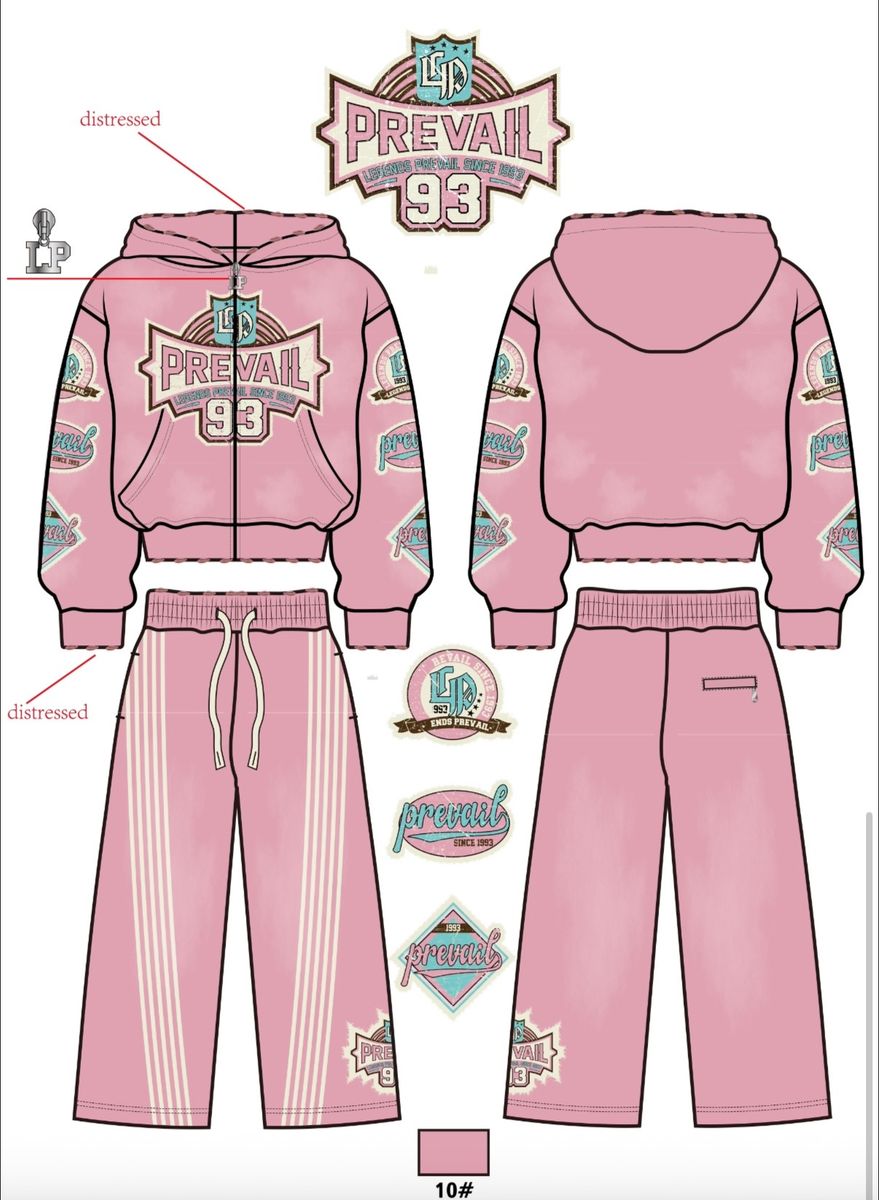 Legends Prevail Patched Sweatsuit - Pink (208)