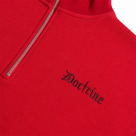 DOCTRINE QUARTER ZIP RACING CREW (DBC412) RED