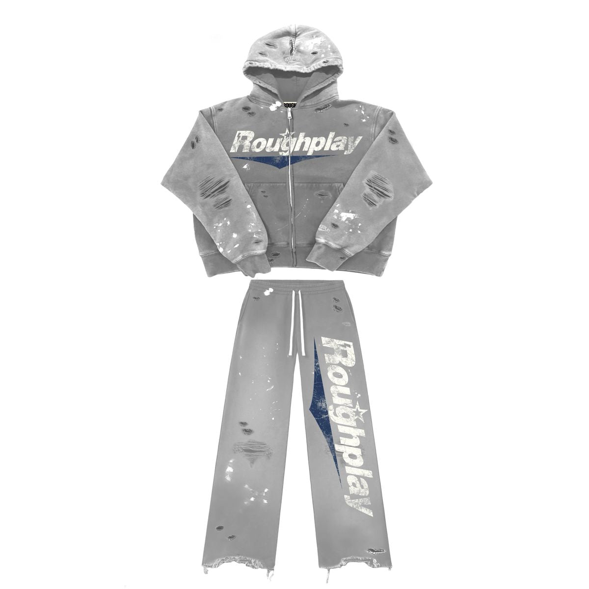 RoughPlay SweatSuit (Grey/Blue)
