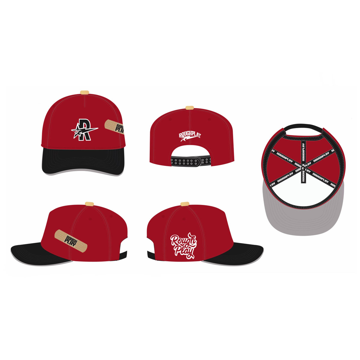 RoughPlay Bandaid SnapBack (Red/Black)