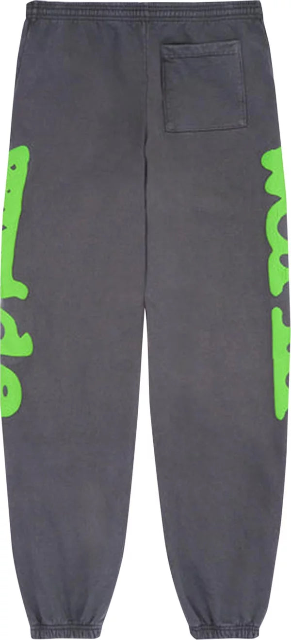 SP5DER ORANGE BELUGA SWEATPANTS 'SLATE GREY'