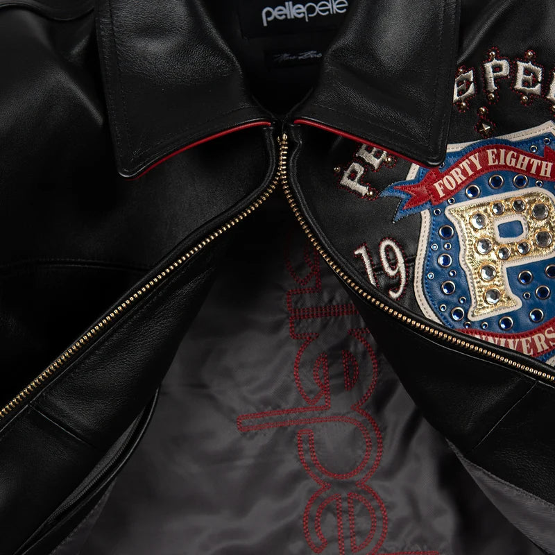 Pelle Pelle Unrivaled Anniversary Womens Jacket *Studs & Rhinestone* (326-37607-BCR)