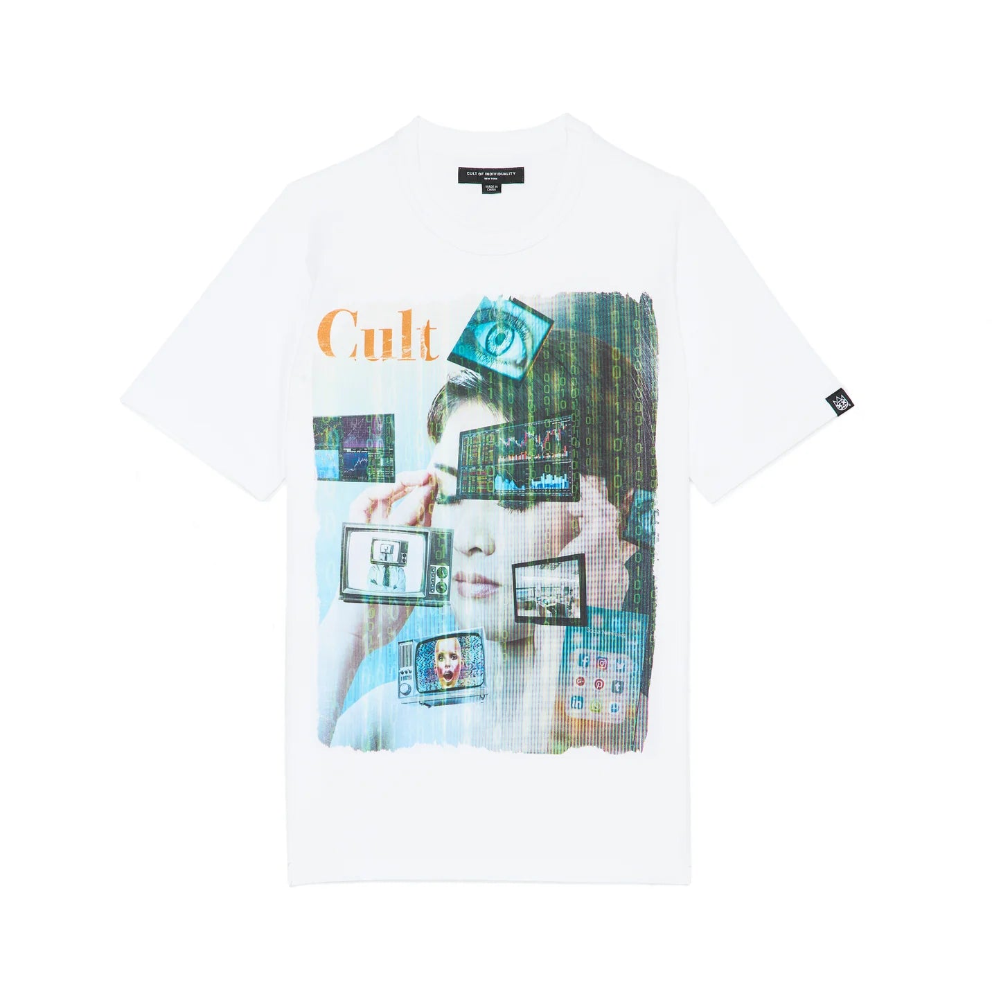 CULT Heavyweight Short Sleeve Crew Neck Tee "Did We Dream Too Fast" in White (626A4-K92A)