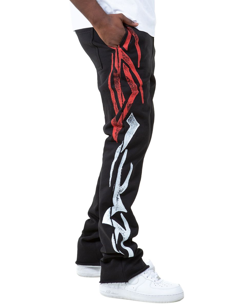 GOLDEN DENIM THE LOUNGE STACKED -CASTILLO RED/WHITEPRINT GDSPQS124-12