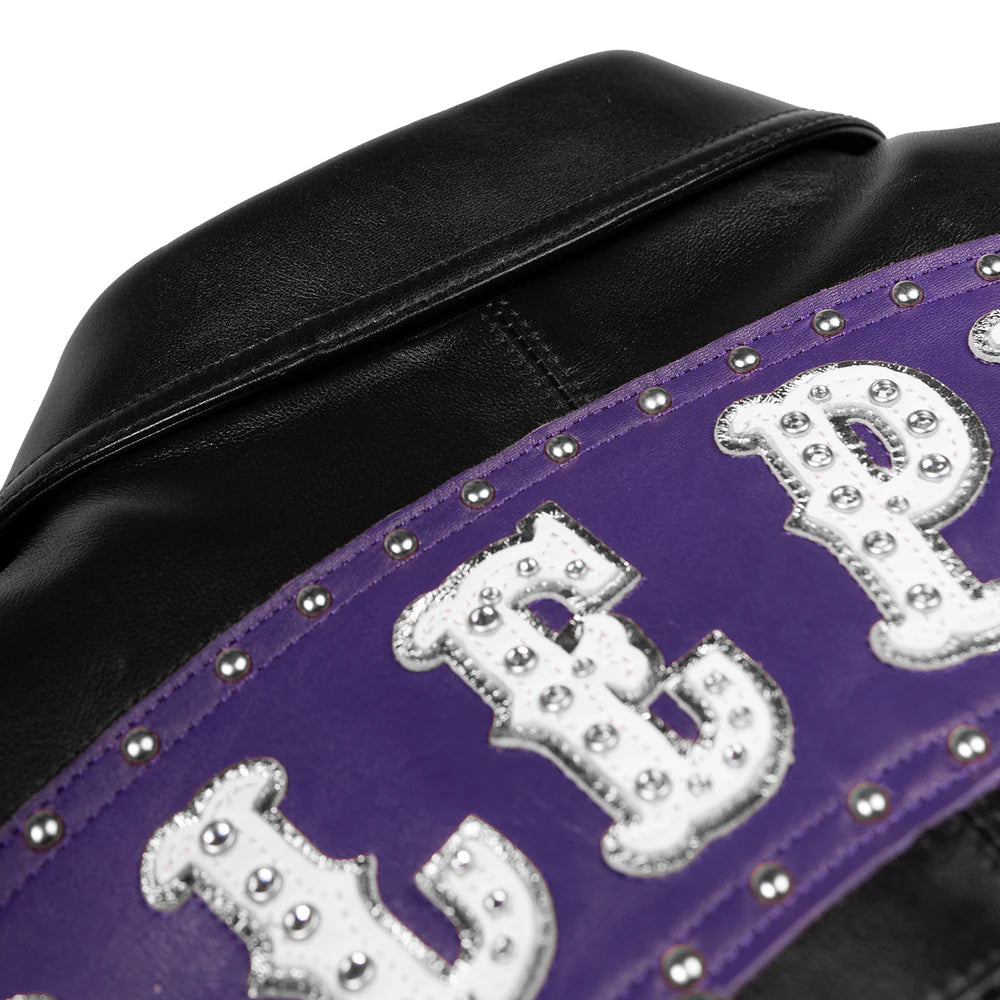 World Famous Pelle Jacket - Black/White/Purple/Gold Foil