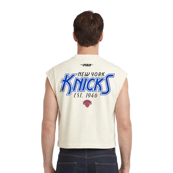NBA NEW YORK KNICKS PARADISE MEN'S S/S TEE BNK1516989 EGGSHELL