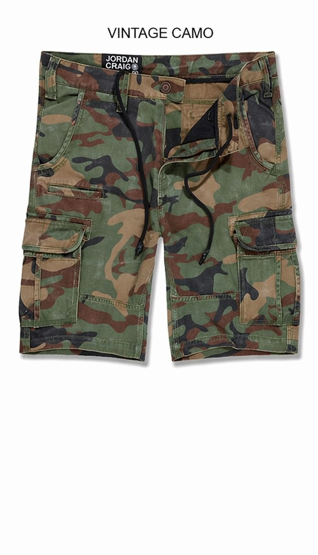 JORDAN CRAIG VINTAGE CAMO CARGO SHORTS 4462C