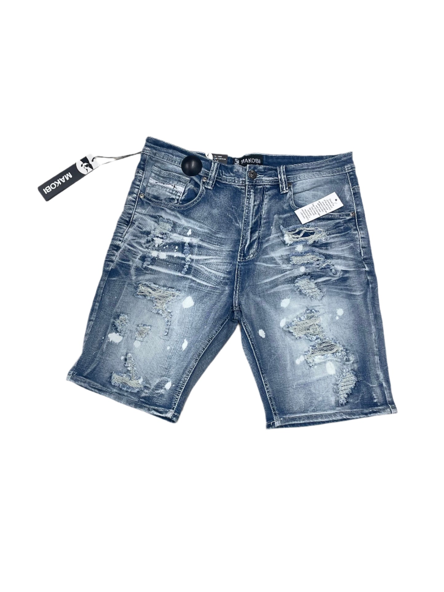 Makobi M607 AMATO DENIM SHORTS- LT WASH