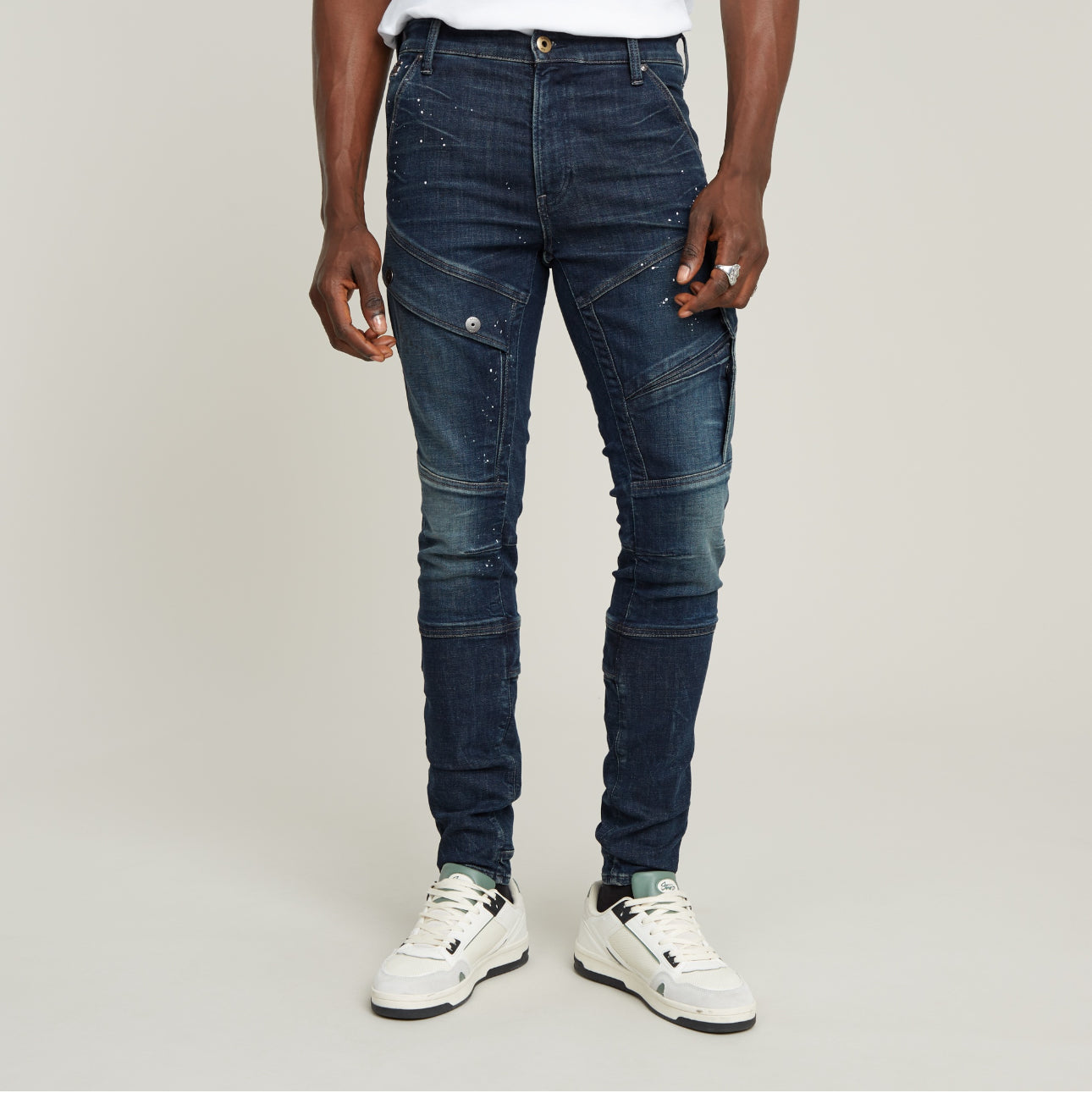 G-STAR RAW AIRBLAZE 3D SKINNY JEANS D16129-D634-ANTIQUE PAINTED COSMIC GREEN