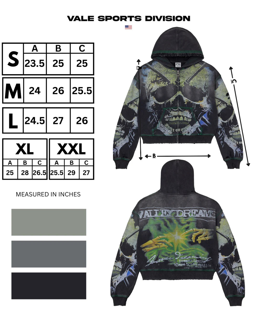 VALE FOREVER GRAVEDIGGER ZIP UP