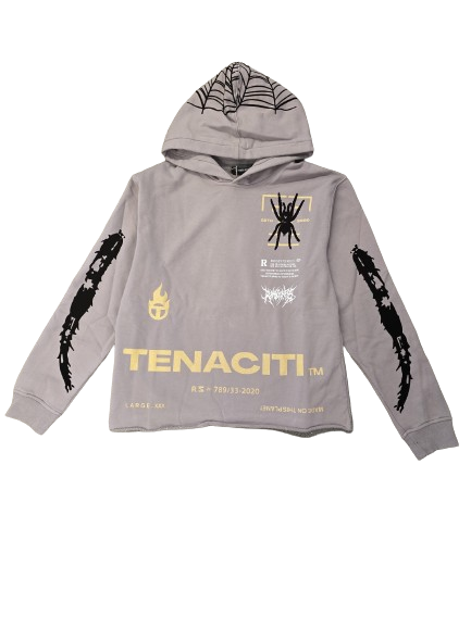 TENACITI SPIDER HOODIE (TN1034H-G)-GREY
