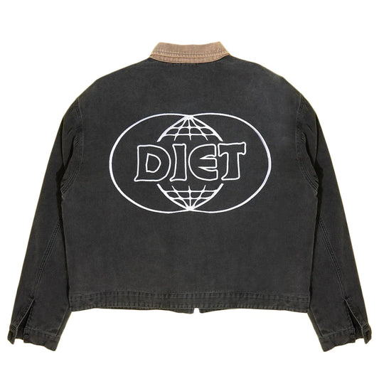 DIET STARTS MONDAY Logo Embroidered Worker Jacket In Black DSM-FA23-001