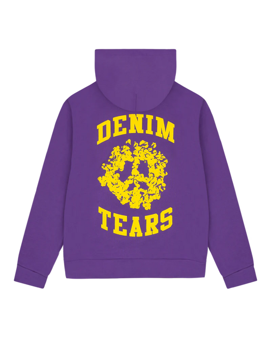 DENIM TEARS Denim University Zip Hoodie Purple