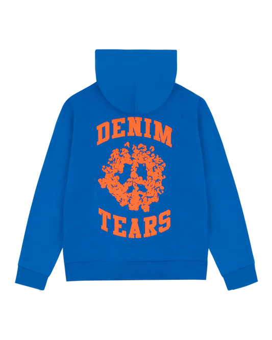DENIM TEARS Denim University Zip Hoodie ROYAL BLUE