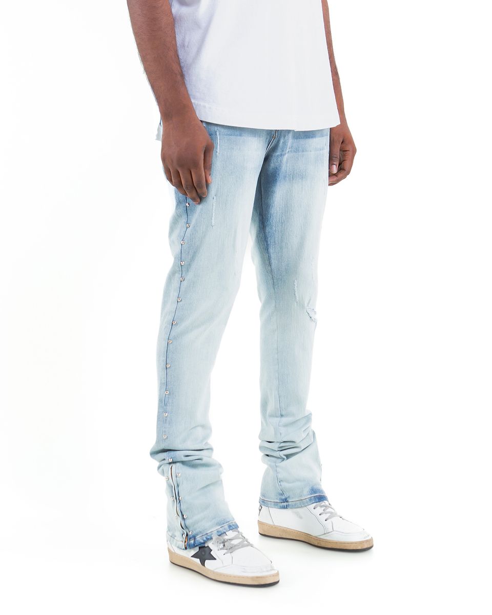 GOLDEN DENIM THE STACKED-LEE VAN STUDDED DENIM DENIM GDFLQ124-09