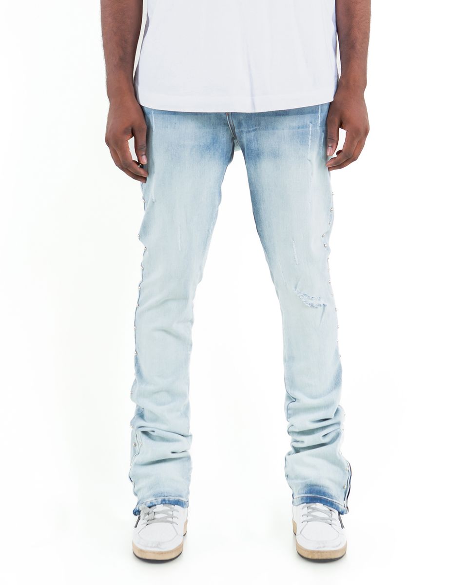 GOLDEN DENIM THE STACKED-LEE VAN STUDDED DENIM DENIM GDFLQ124-09