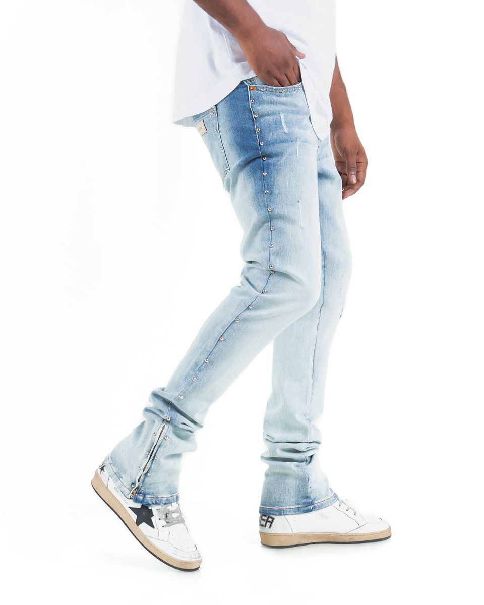 GOLDEN DENIM THE STACKED-LEE VAN STUDDED DENIM DENIM GDFLQ124-09