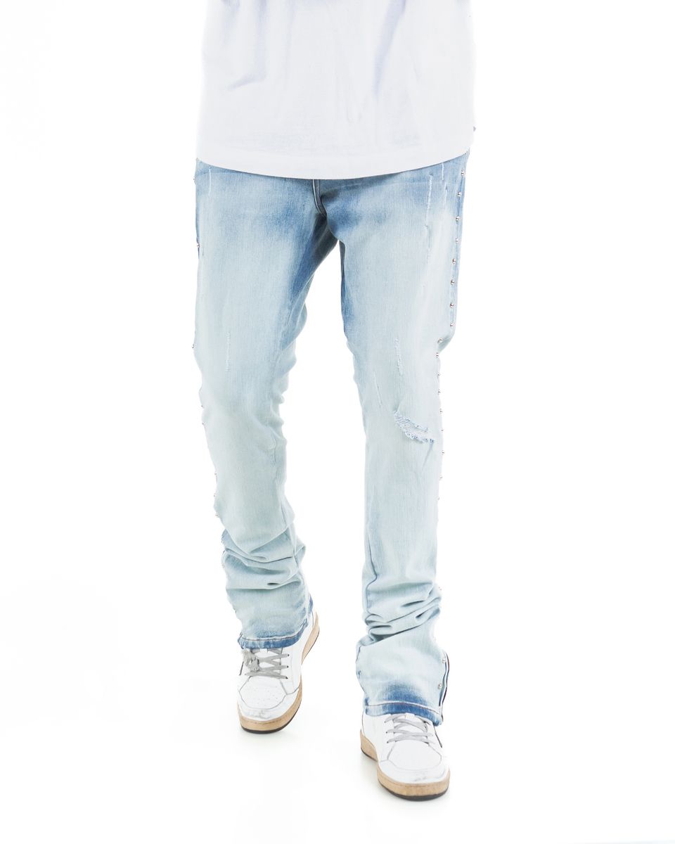 GOLDEN DENIM THE STACKED-LEE VAN STUDDED DENIM DENIM GDFLQ124-09