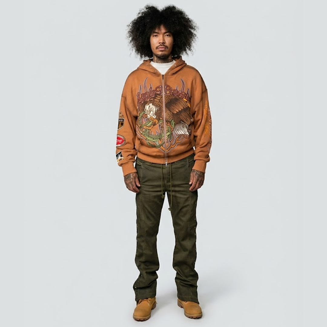 PARADASE LOST No Pressure No Glory Hoodie - Amber - PL00789