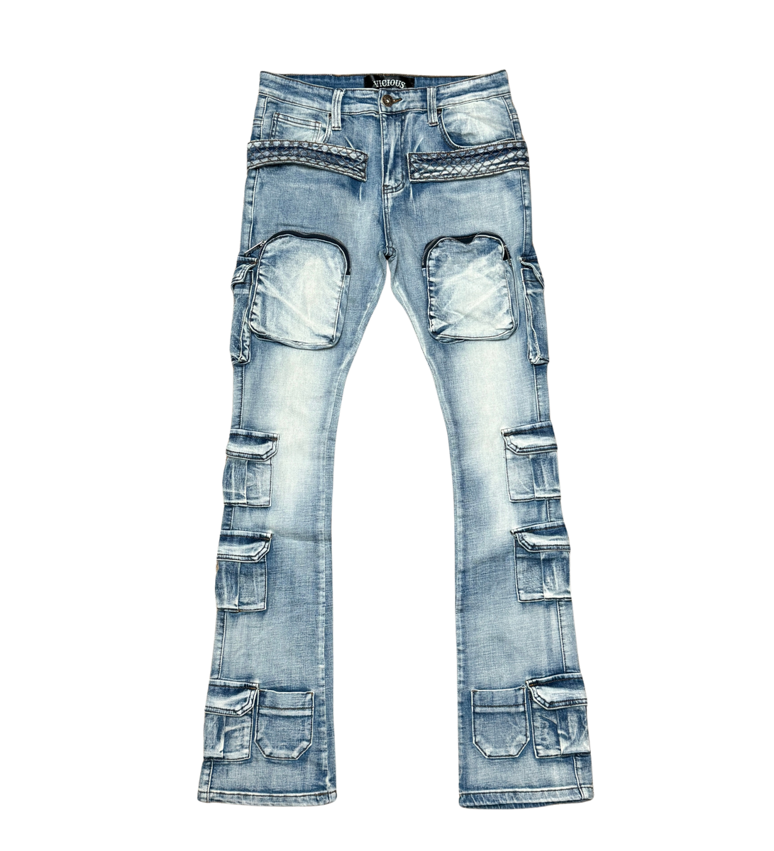 VICIOUS DENIM STACKED FIT VC737-BLUE