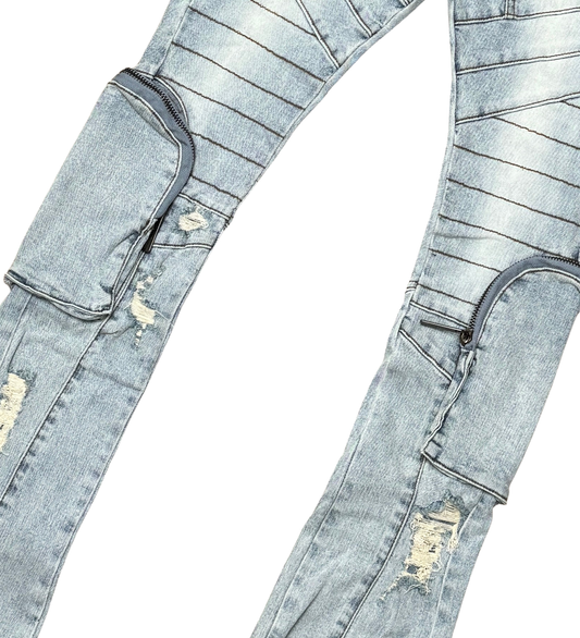 VICIOUS DENIM STACKED FIT VC697-MD BLUE