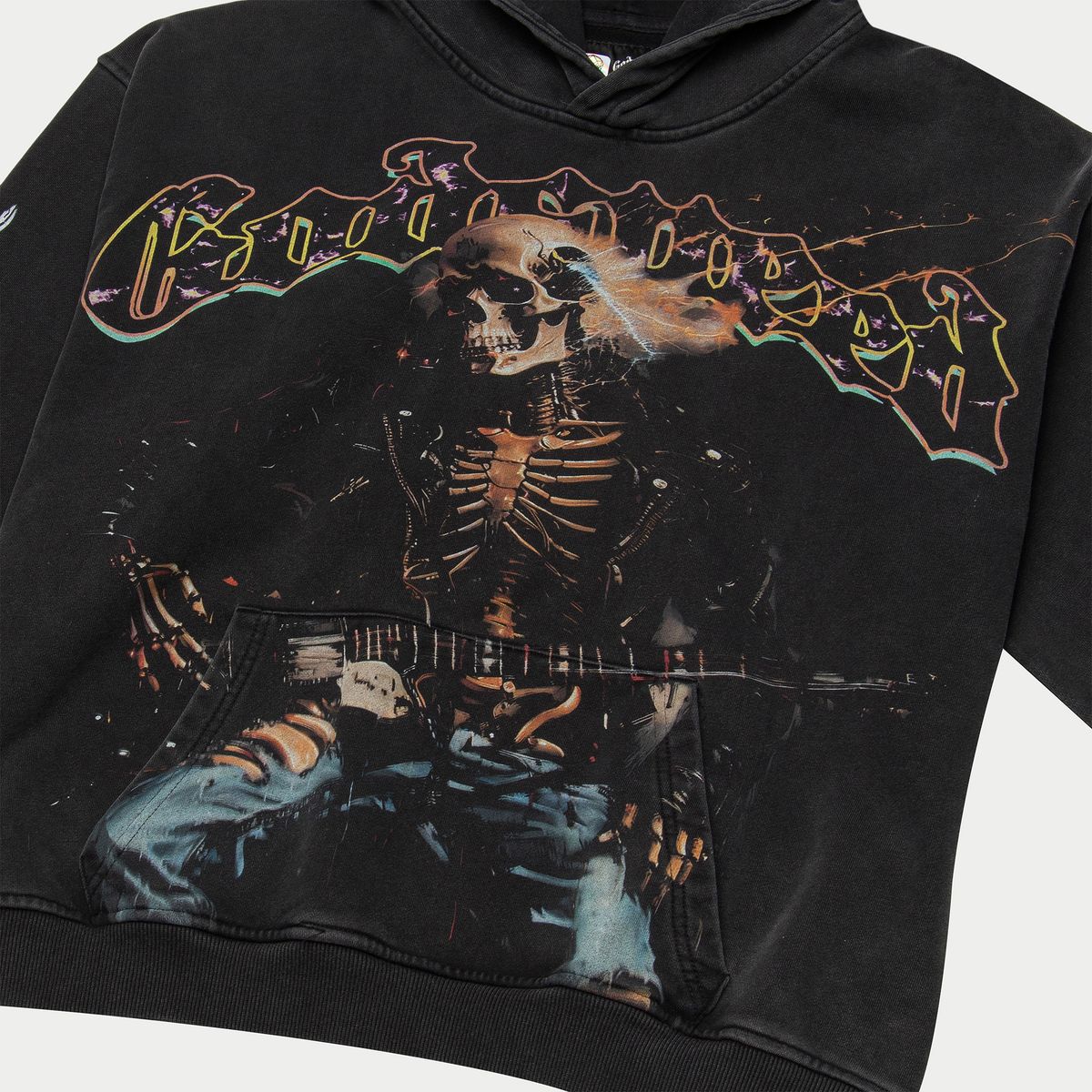 GOD SPEED ROCK-DREAMS-HOODIE-BLACK-WASH