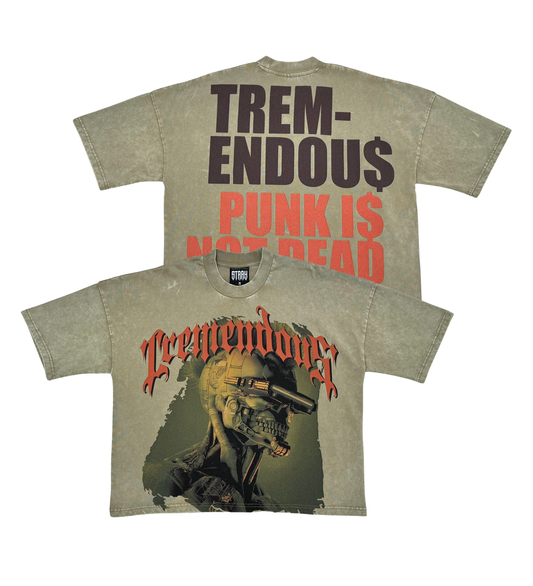 STRAY WIDE & CROP FIT T SHIRT ST1352-OLV