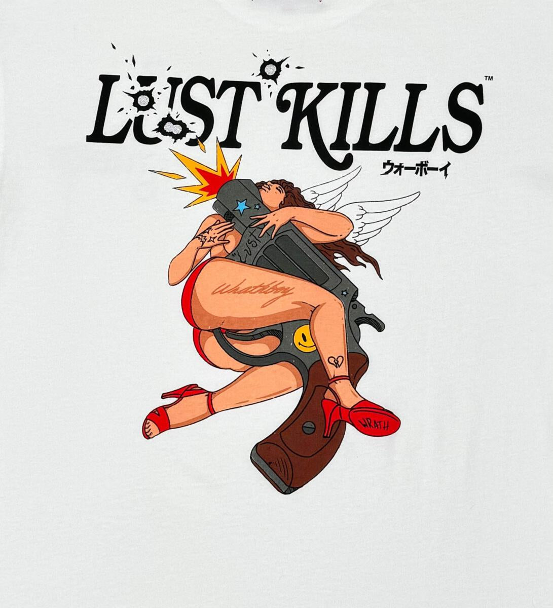 WRATHBOY LUST GUN TEE WB04-097-WHITE