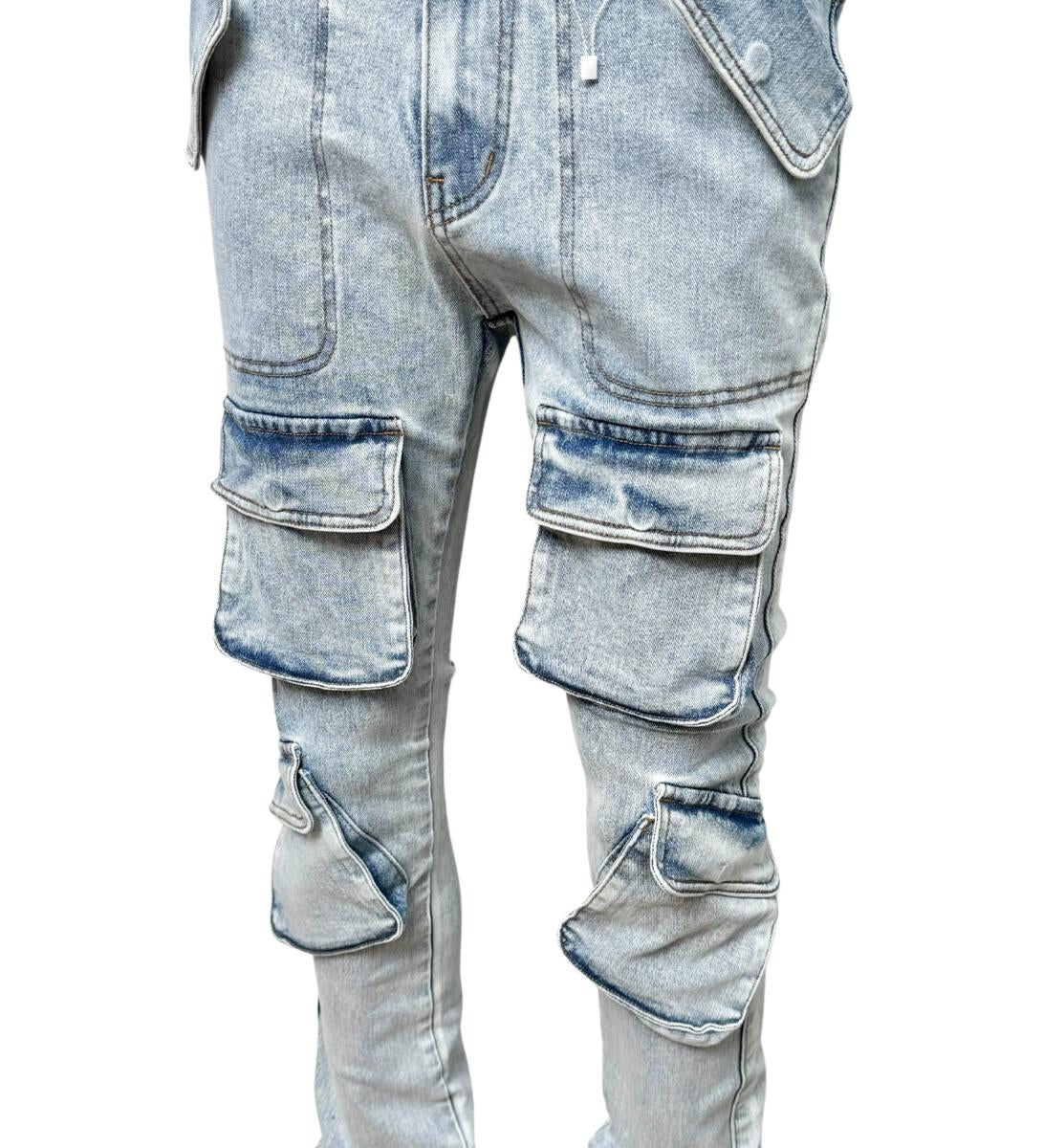 VICIOUS DENIM MULTICCARGO STACKED VC392-BEACH BLUE