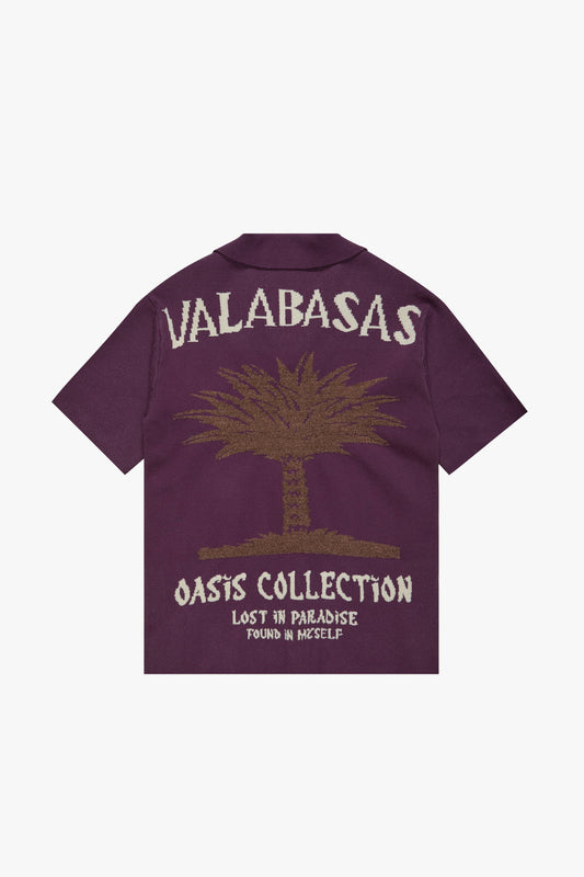 LOS PALMAS" PURPLE BUTTON-DOWN