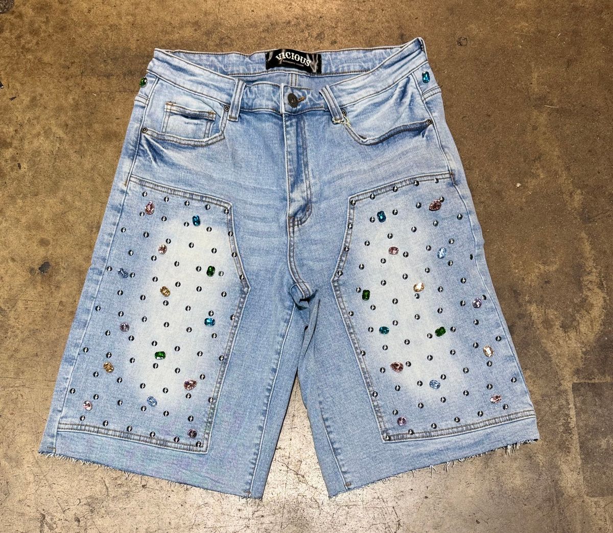 VICIOUS SHORT DENIM (VC842)-indigo