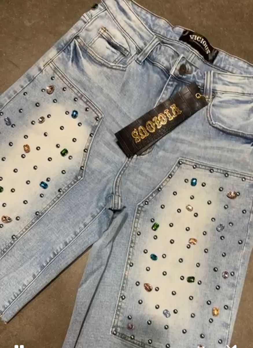 VICIOUS SHORT DENIM (VC842)-indigo