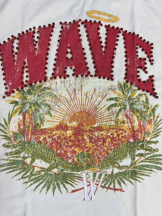 MR WAVE PARADISE CUT OFF TEE MR-7006 (Cream)