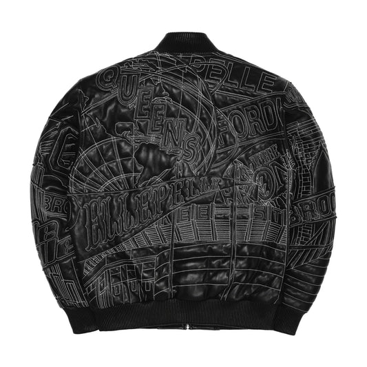 NYC Boro Quilted Jacket - Black/White