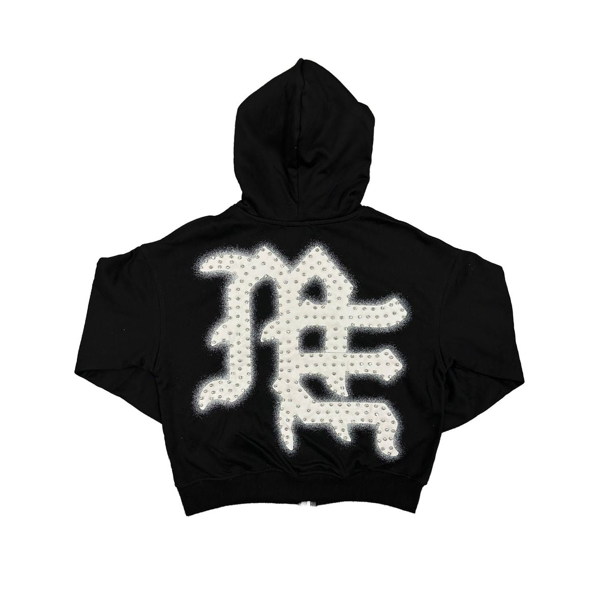 Mixed Emotion Black ‘End’ Rhinestone Hoodie