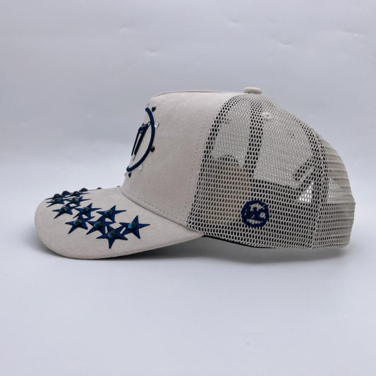 Diamond 777 Suede Trucker Hat Cream