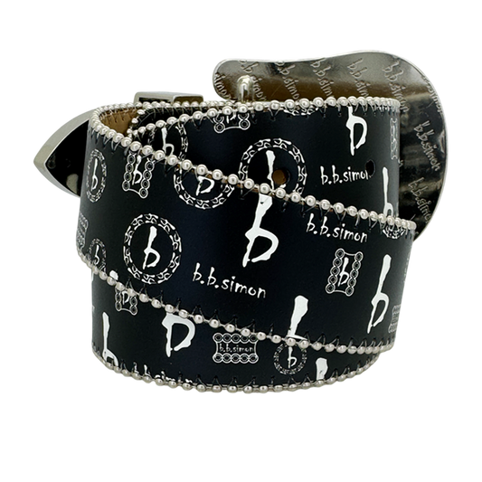BB.SIMON BELT Classic BB Pattern Black/Clear (3000-R97-CLEAR-SF)