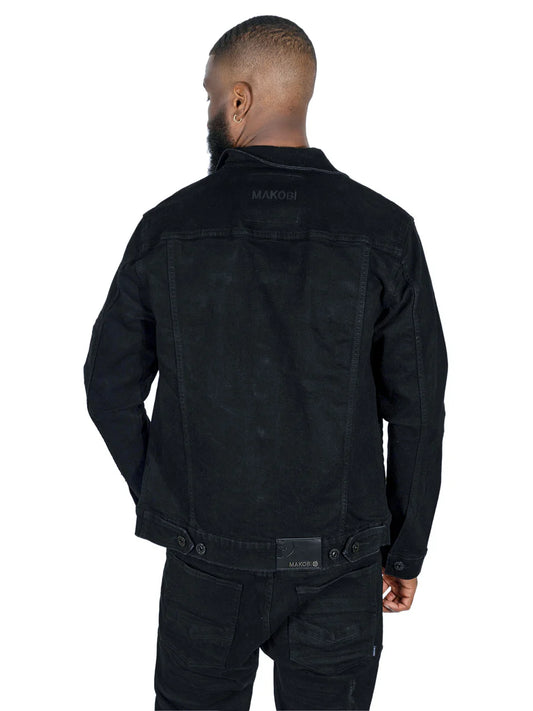 MAKOBI MORELI DENIM JACKET M1079- JET BALCK