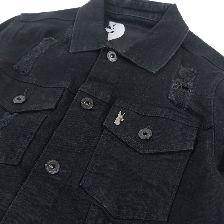MAKOBI MORELI DENIM JACKET M1079- JET BALCK