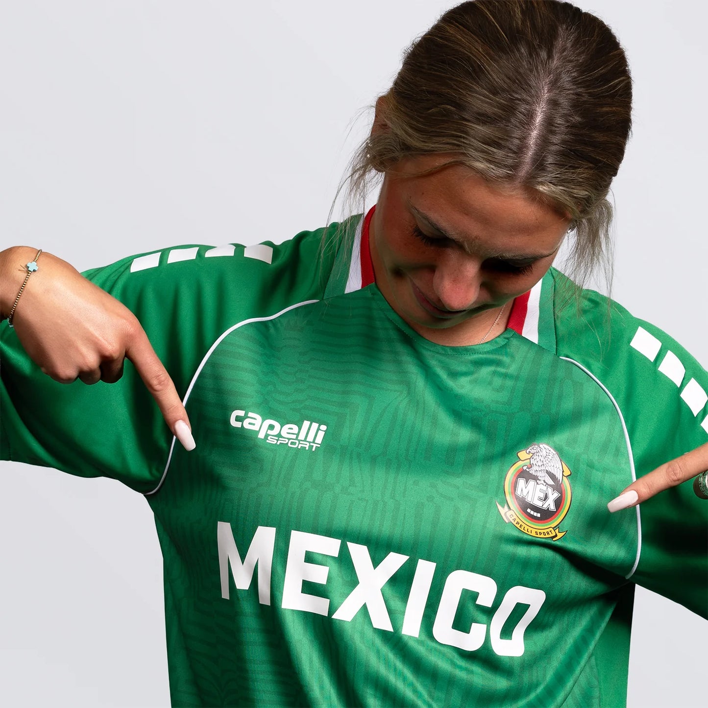 MEXICO HOME MET LINES SOCCER JERSEY