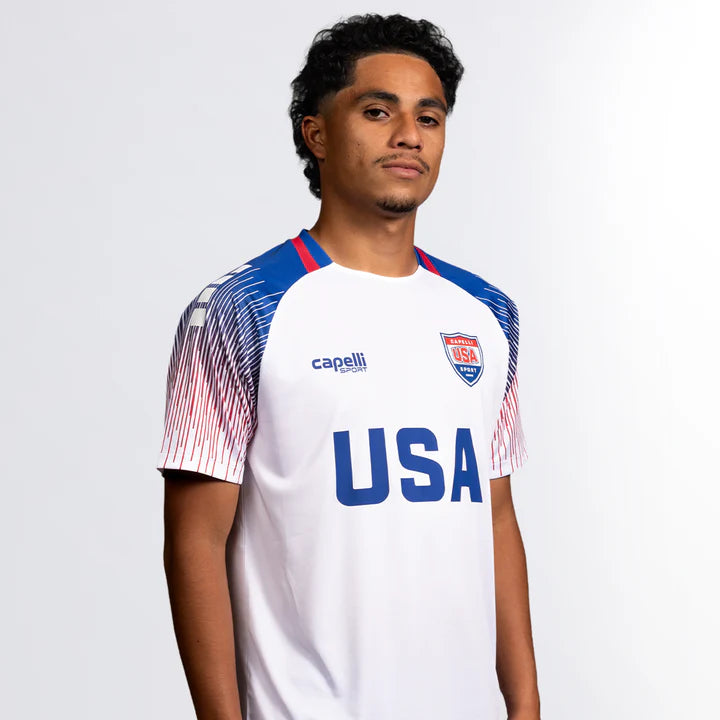USA HOME MET LINES SOCCER JERSEY