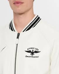 Avirex Stadium Jacket - Snow White