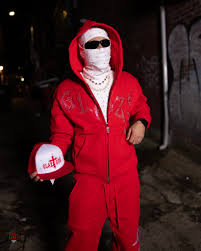 GLAZA GOD ZIP UP SWEAT SUIT -RED