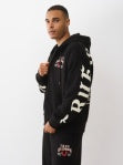 TRUE RELIGION TR FLAG ZIP UP HOODIE - JET BLACK