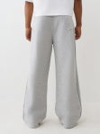TRUE RELIGION RIB STITCH DEPT BAGGY SWEATS - HEATHER GREY - 109817-HEATHER GREY