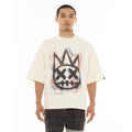 CULT OVERSIZED SHORT SLEEVE CREW NECK TEE "SCRIBBLE LOGO" (626A5-K39A)