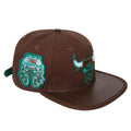 CHICAGO BULLS GATOR VISOR STRAPBACK HAT (BCB752618) BROWN