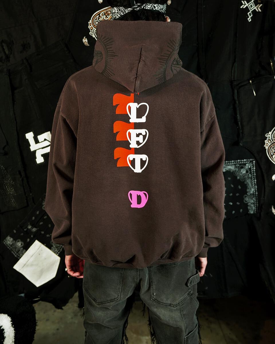 LIFTED ANCHOR 'ATONIA' HOODIE BROWN LA23FL-7