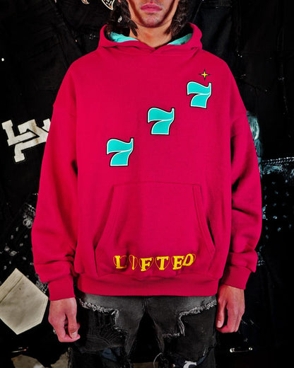 LIFTED ANCHOR 'LIGHTS OUT' HOODIE (RED)